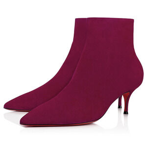 Christian Louboutin So Kate Booty 55 Richelieu Pink Purple Ankle Heel Bootie 36